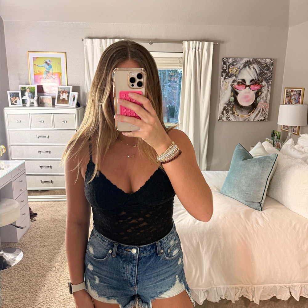 Aerie Black Lace Bodysuit